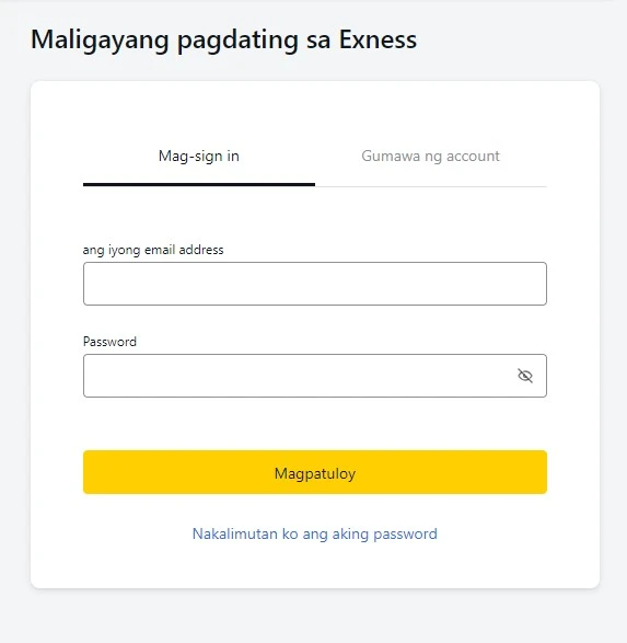 Exness Sign In - Mag-login.