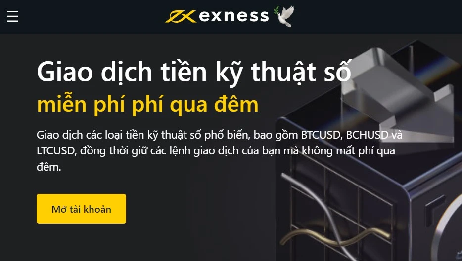 Giao dịch tiền điện tử Exness.